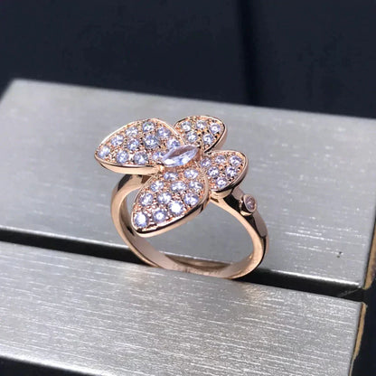 [Baslove] SCHMETTERLINGS-ROSAGOLD-DIAMANTRING