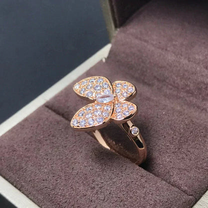 [Baslove] SCHMETTERLINGS-ROSAGOLD-DIAMANTRING