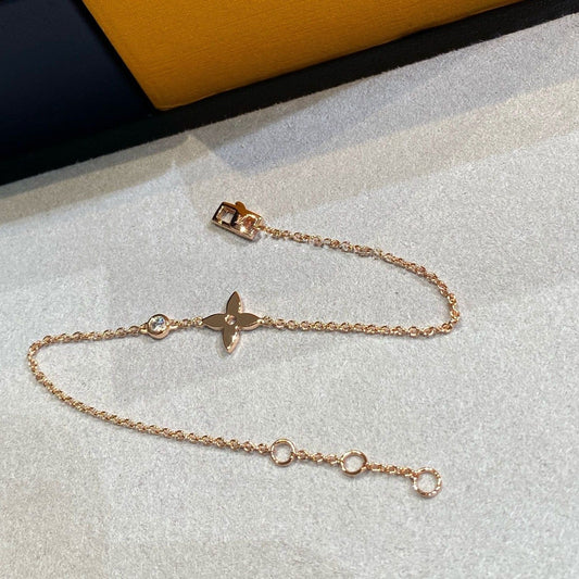[Baslove]Armband aus Roségold mit Sterndiamanten
