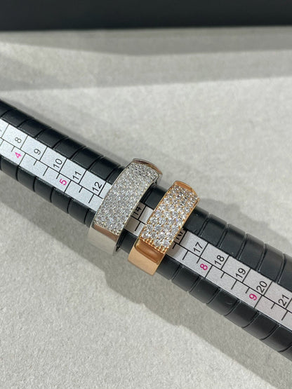 [Baslove] LIENS EVIDENCE RING AUS ROTGOLD MIT DIAMANTEN