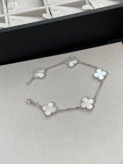 [Violet JW]CLOVER SILVER MOP 5 MOTIF BRACELET