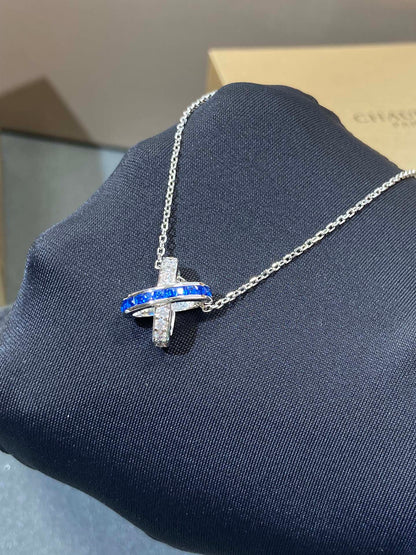 [Baslove] LIENS DIAMANT SILBER HALSKETTE