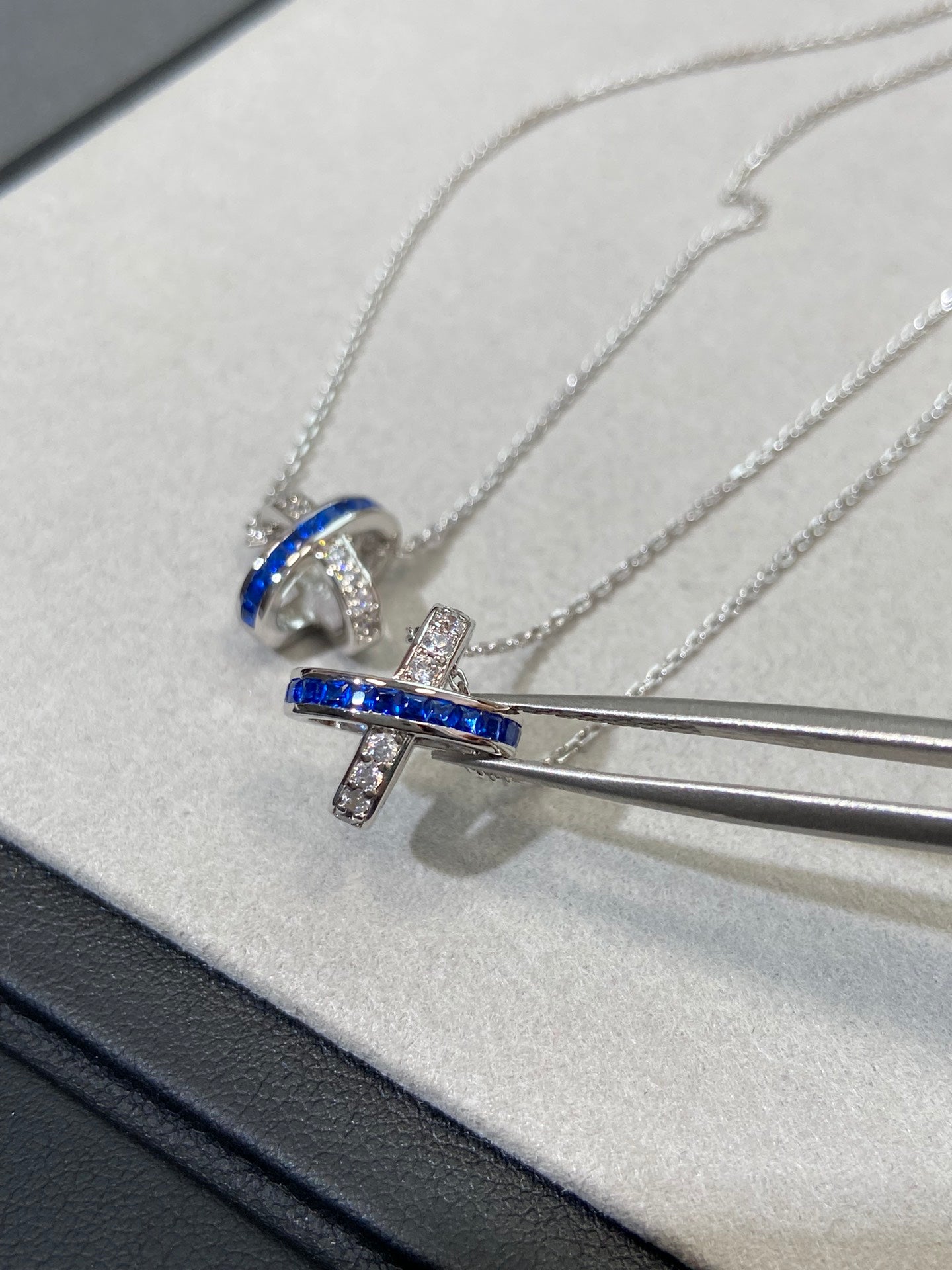 [Baslove] LIENS DIAMANT SILBER HALSKETTE