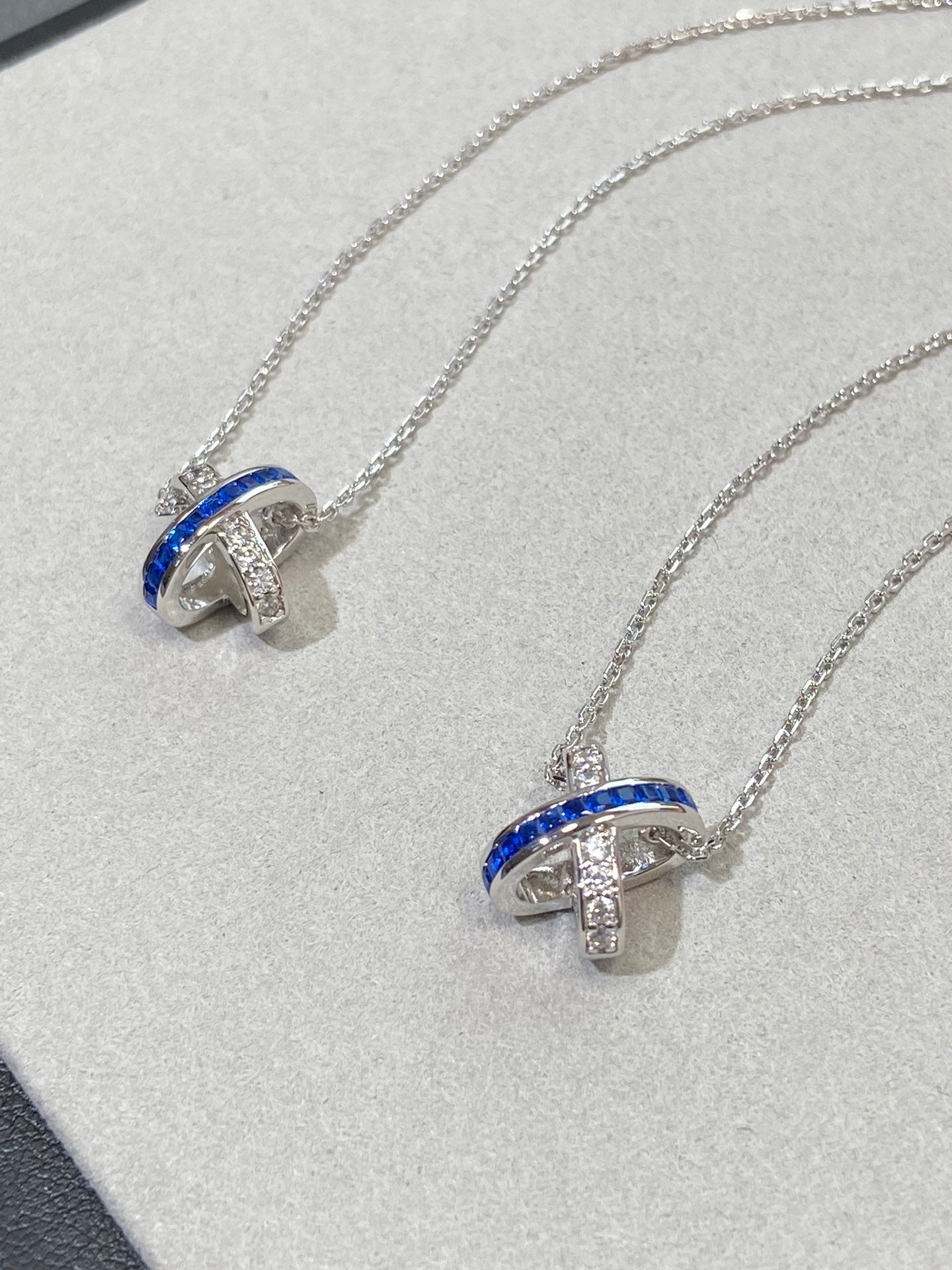 [Baslove] LIENS DIAMANT SILBER HALSKETTE