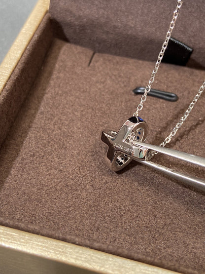 [Baslove] LIENS DIAMANT SILBER HALSKETTE