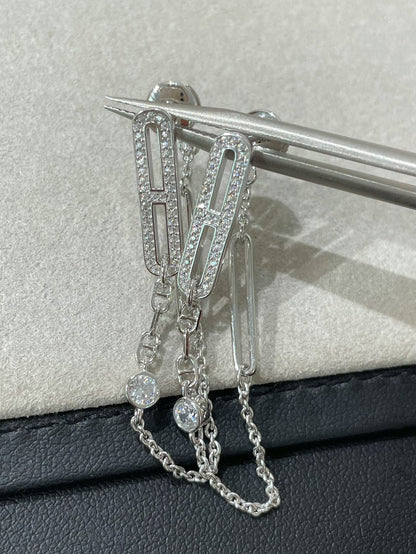 [Baslove]CHAINE CHAOS DIAMANT-OHRRINGE