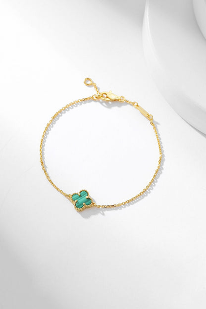 [Baslove]KLEEBLATT ARMBAND MALACHIT 1 MOTIV