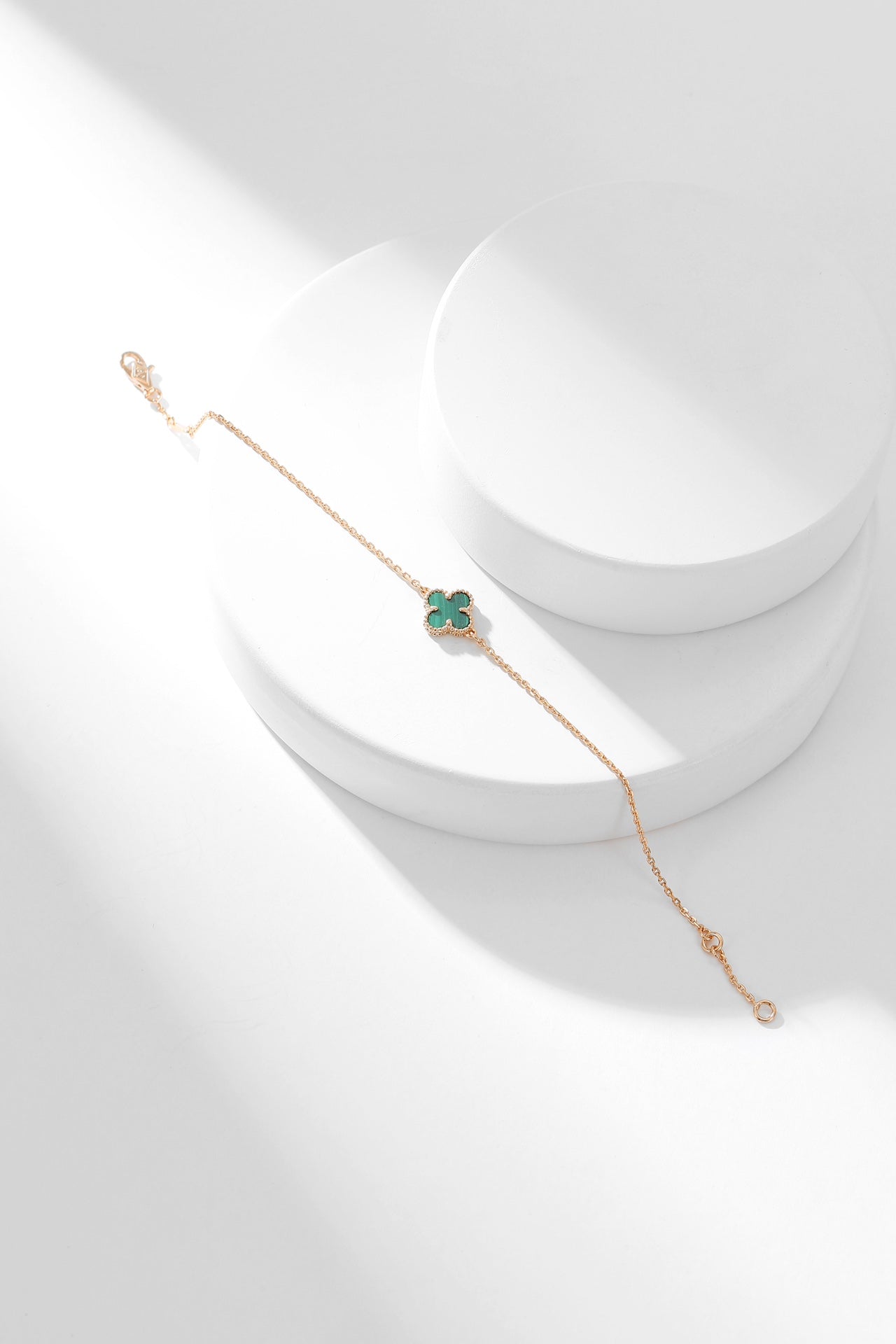 [Baslove]KLEEBLATT ARMBAND MALACHIT 1 MOTIV