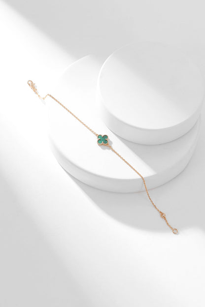 [Baslove]KLEEBLATT ARMBAND MALACHIT 1 MOTIV