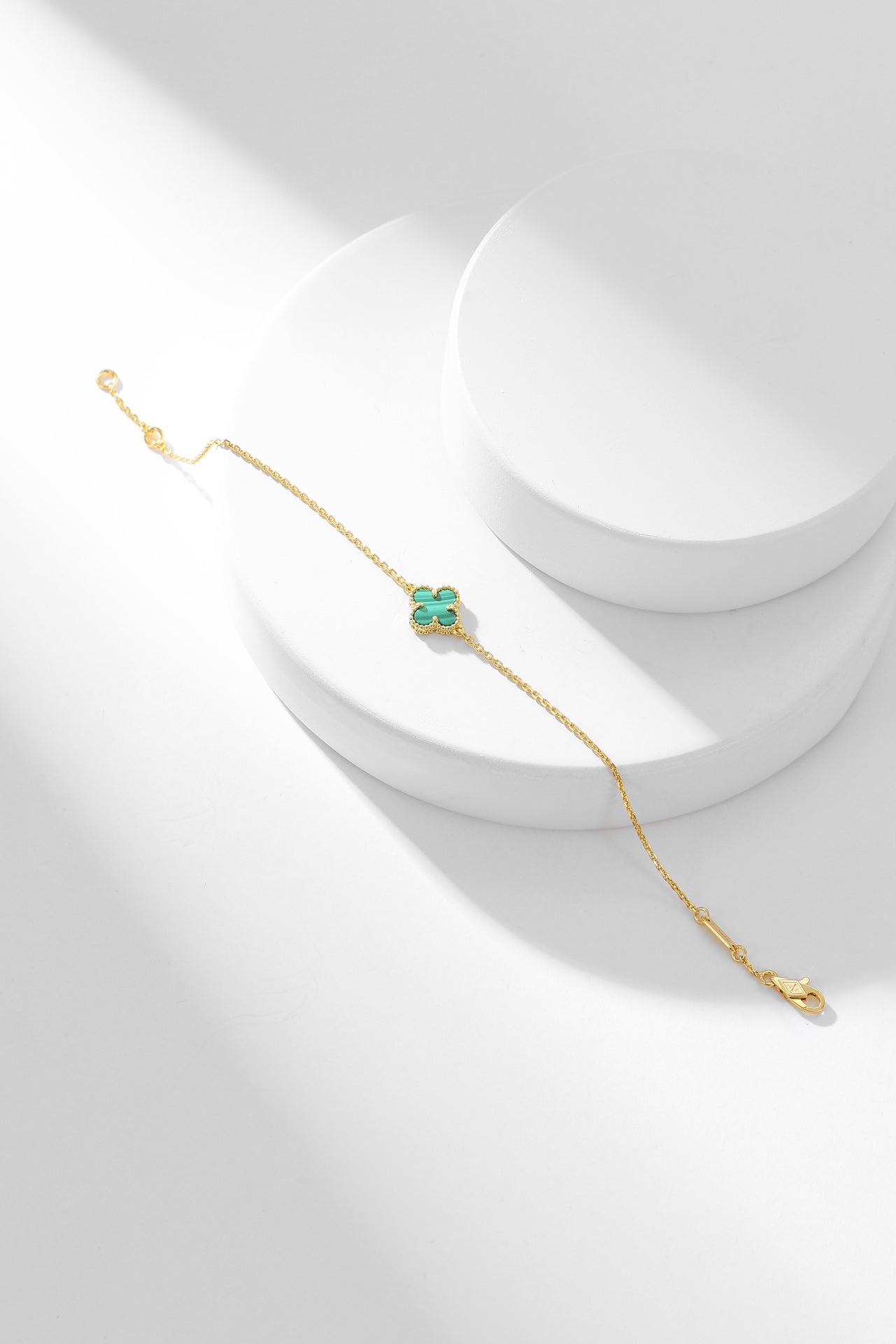 [Baslove]KLEEBLATT ARMBAND MALACHIT 1 MOTIV