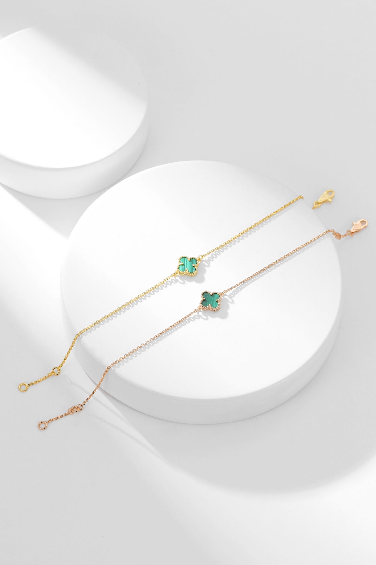 [Baslove]KLEEBLATT ARMBAND MALACHIT 1 MOTIV