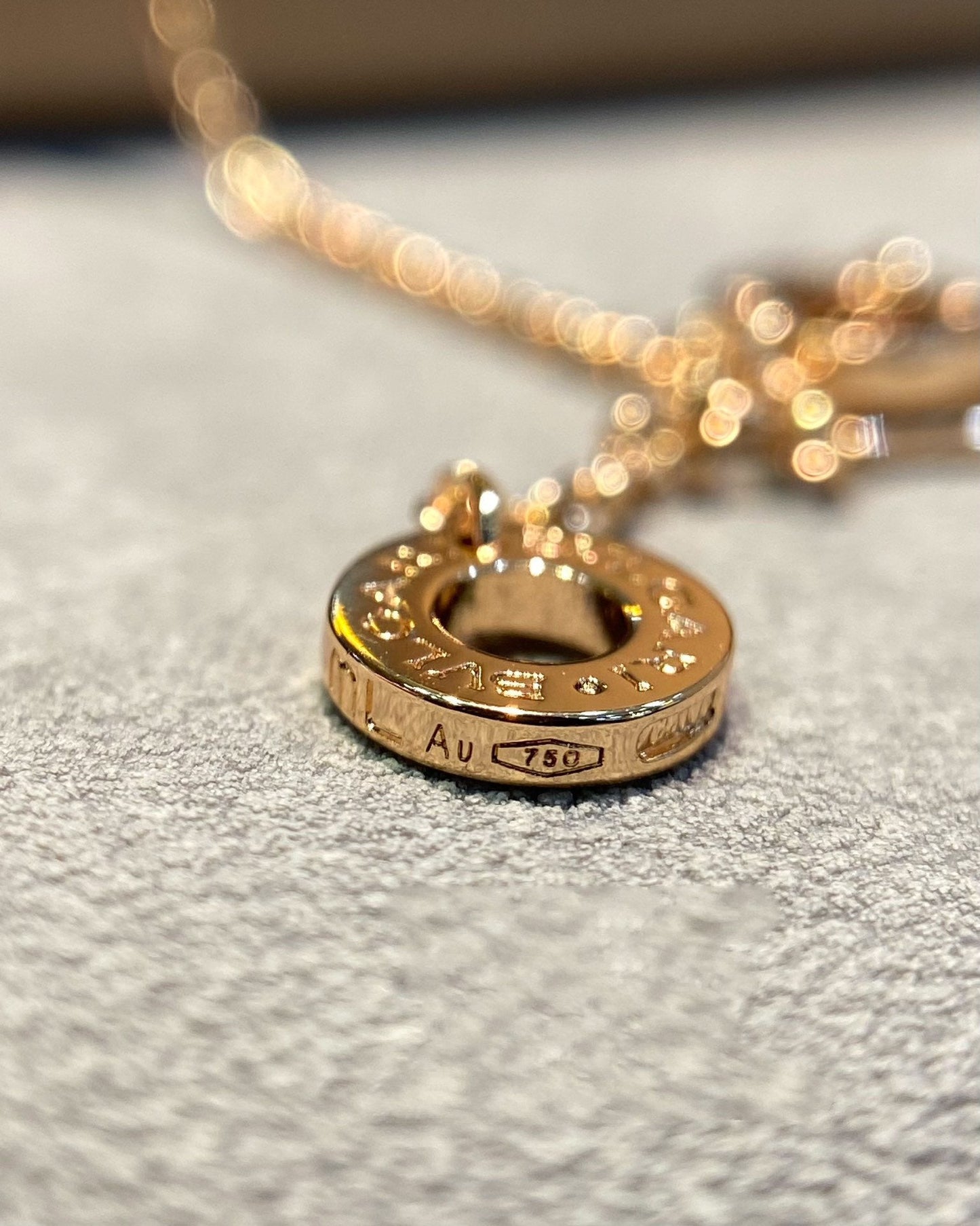 [Baslove]TRAUM MALACHIT DIAMANT GEPAPERTE ROSGOLD HALSKETTE