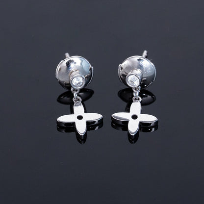 [Baslove]VIDYLLE SILBERNE MINI-OHRRINGE MIT DIAMANT