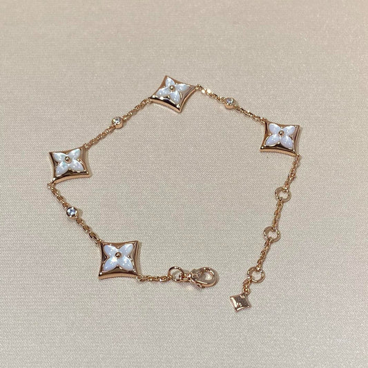 [Baslove]Armband mit Sternmotiv und Diamanten in Roségold