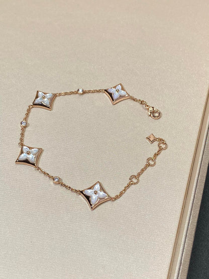 [Baslove]Armband mit Sternmotiv und Diamanten in Roségold