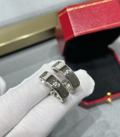 [Baslove] LIEBE 5,5 MM 1 DIAMANT OHRRINGE