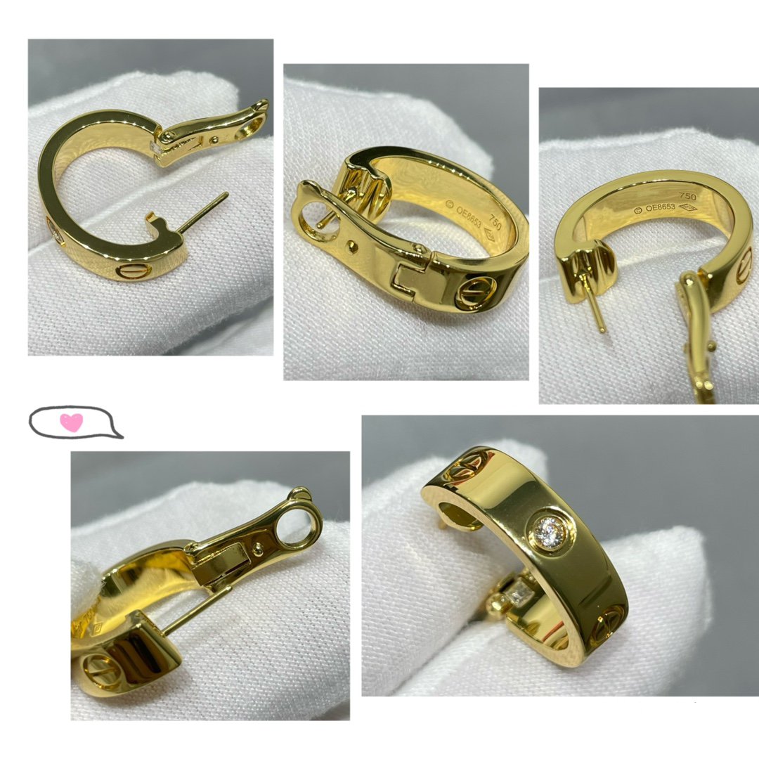 [Baslove] LIEBE 5,5 MM 1 DIAMANT OHRRINGE