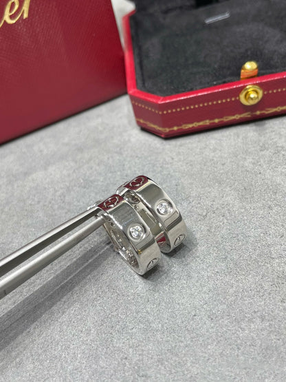[Baslove] LIEBE 5,5 MM 1 DIAMANT OHRRINGE
