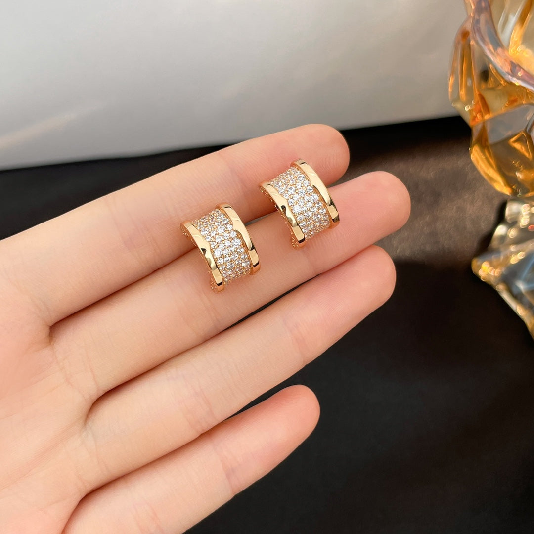[Baslove]ZERO 1 OHRRINGE MIT DIAMANTEN