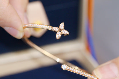 [Baslove]LV IDYLLE OFFENES ARMBAND AUS ROSGOLD MIT DIAMANTEN