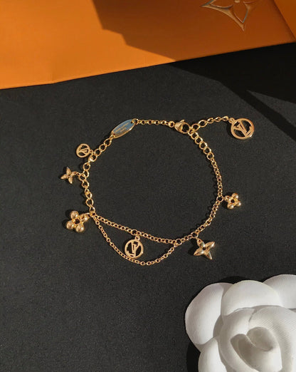[Baslove]LV BLÜHENDES ROSAGOLD-MOP-ARMBAND