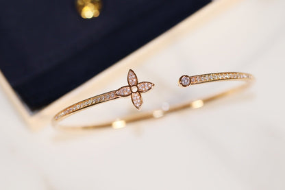 [Baslove]LV IDYLLE GOLD OFFENES ARMBAND MIT DIAMANTEN