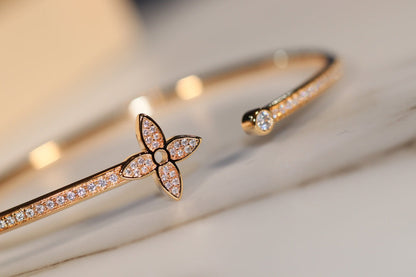 [Baslove]LV IDYLLE GOLD OFFENES ARMBAND MIT DIAMANTEN