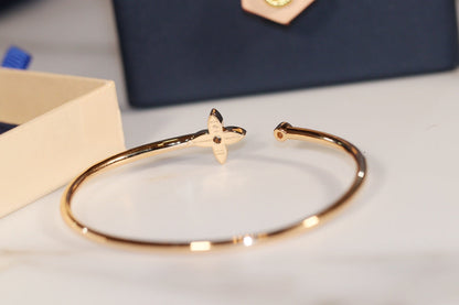 [Baslove]LV IDYLLE GOLD OFFENES ARMBAND MIT DIAMANTEN