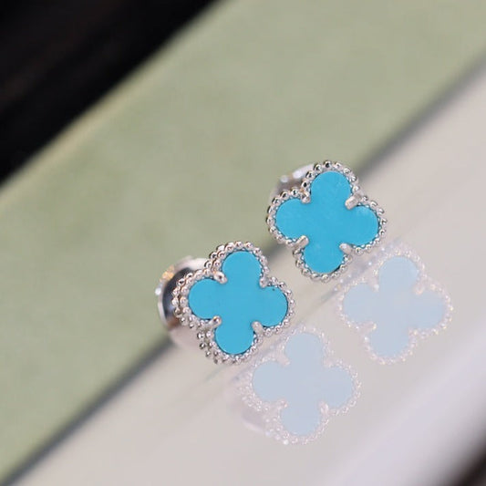 [Baslove]CLOVER MINI TÜRKIS SILBER OHRSTECKER
