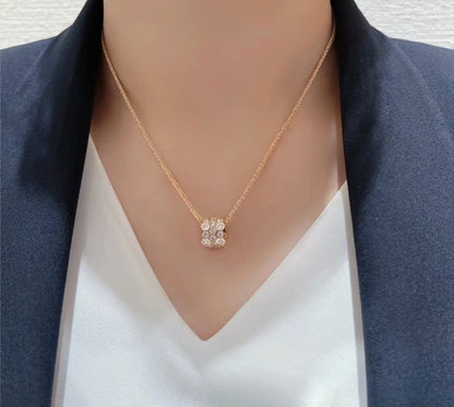 [Baslove] BEE LOVE 3-REIHIGE HALSKETTE MIT DIAMANTEN 