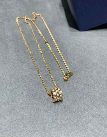[Baslove] BEE LOVE 3-REIHIGE HALSKETTE MIT DIAMANTEN 