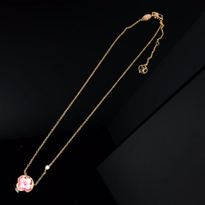 [Baslove]LV FARBE BLOSSOM PINK MOP SUN GOLD HALSKETTE