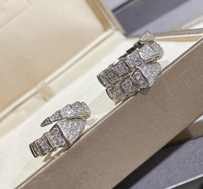 [Baslove]SERPENTI GROßER RING SILBER MIT DIAMANTEN