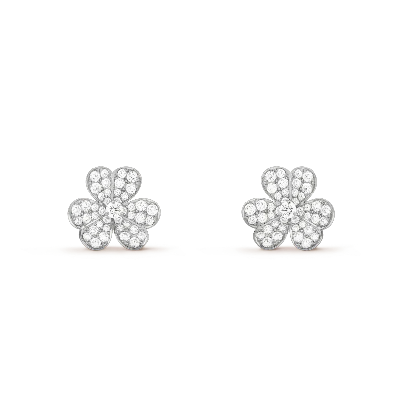 [Baslove]CLOVER COMOS DIAMANT OHRRINGE SILBER