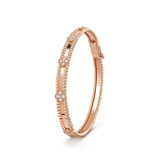 [Baslove]KLEEBLATT ARMBAND 4MM DIAMANTEN