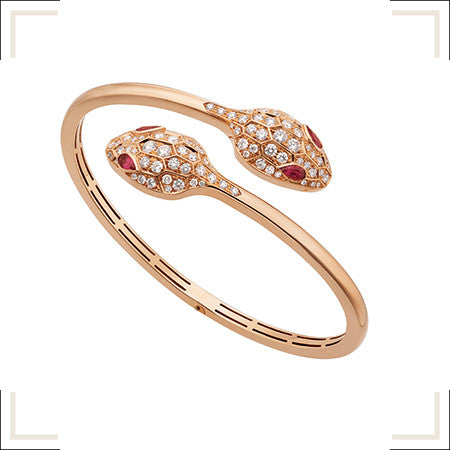 [Baslove]SERPENTI ARMBAND ROTGOLD DIAMANT DOPPELSCHLANGE
