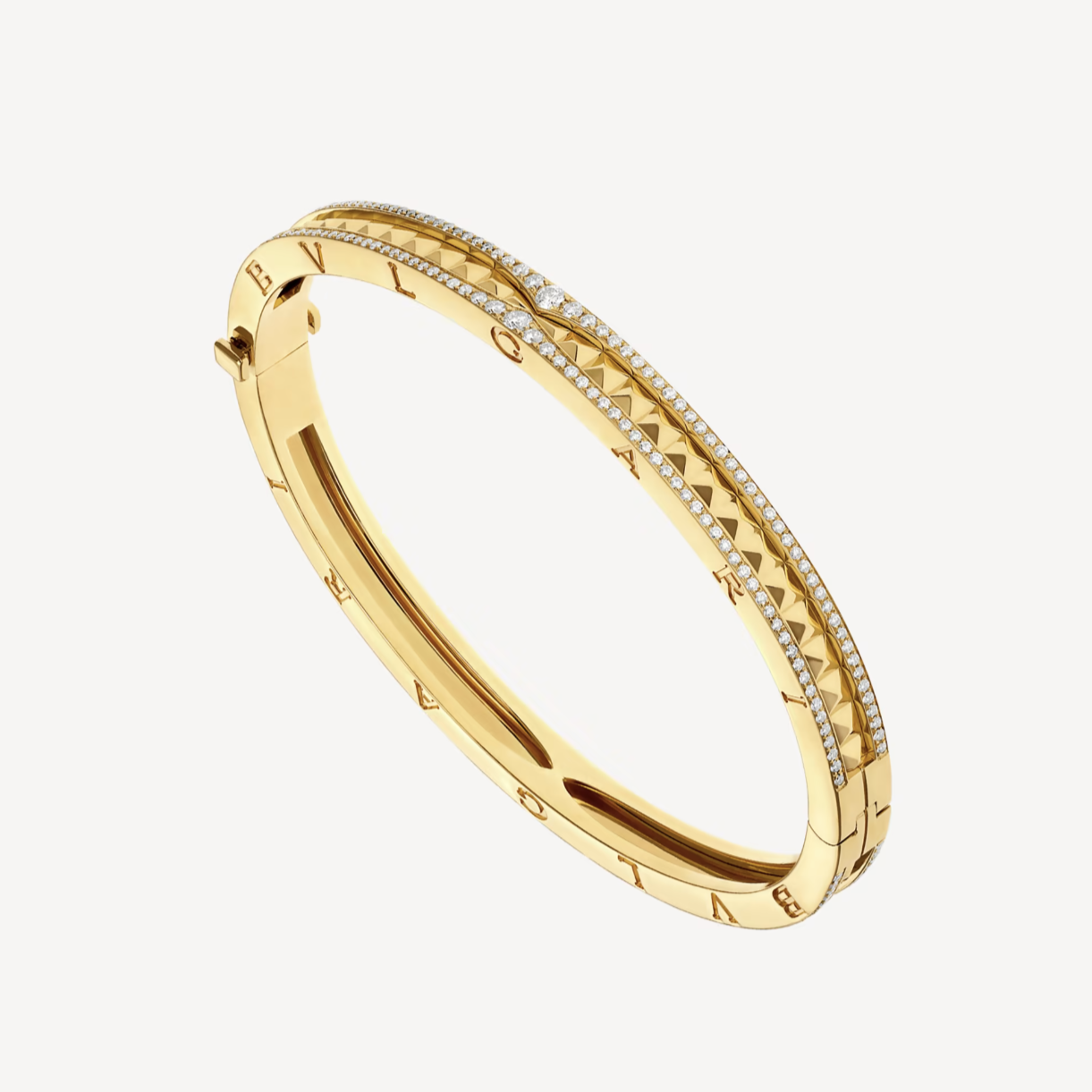 [Baslove]ZERO 1 SPIRAL UND PAVING DIAMANTEN GOLD ARMBAND
