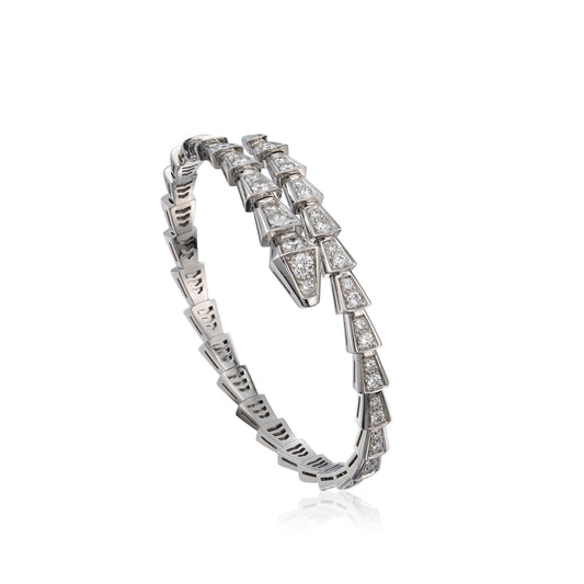 [Baslove]SERPENTI ARMBAND 6MM SILBER DIAMANT 
