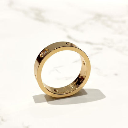 [Baslove] LIEBESRING 5,5 MM 3 DIAMANTEN ROSGOLD