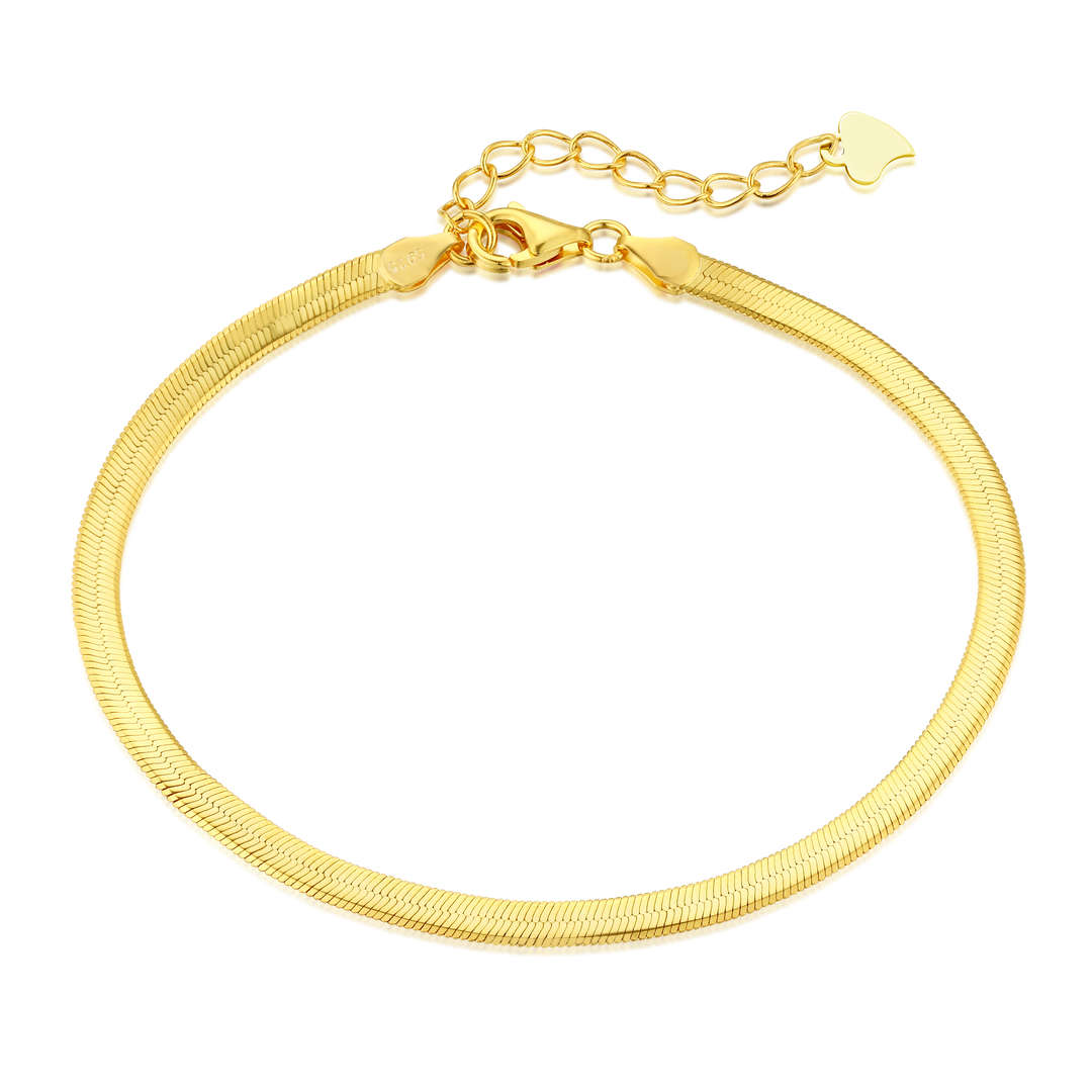 [Violet JW]Flat Snake Bone Chain Blade Necklace