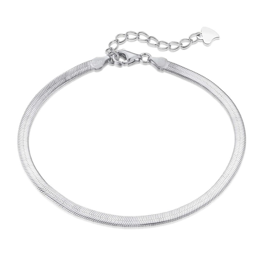[Violet JW]Flat Snake Bone Chain Blade Necklace