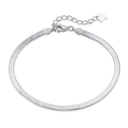 [Violet JW]Flat Snake Bone Chain Blade Necklace