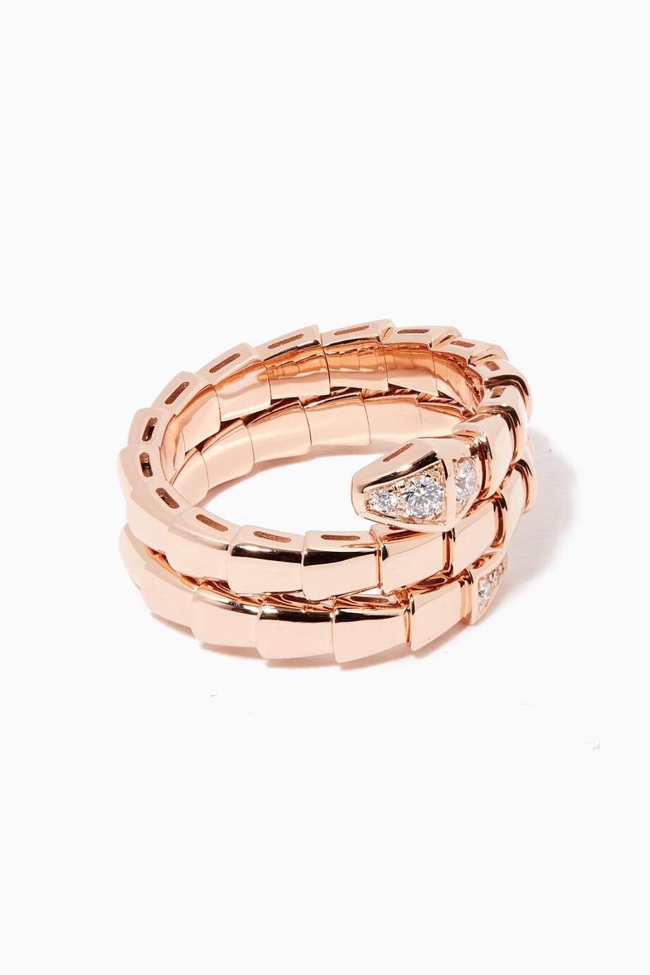 [Baslove]Doppelreihiger Diamantring „SERPENTS“
