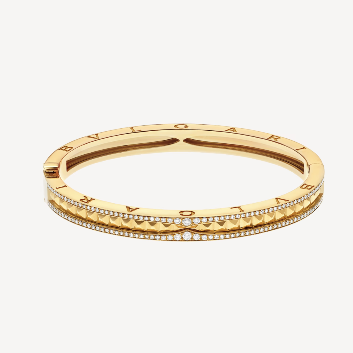 [Baslove]ZERO 1 SPIRAL UND PAVING DIAMANTEN GOLD ARMBAND