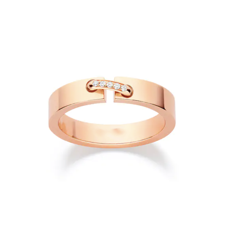 [Baslove]ALLIANCE LIENS VIDENCE DIAMANT 4MM RING