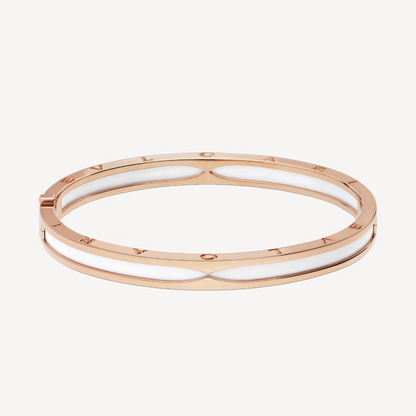 [Baslove]ZERO 1 ROSGOLD MIT WEISSEM KERAMIKARMBAND