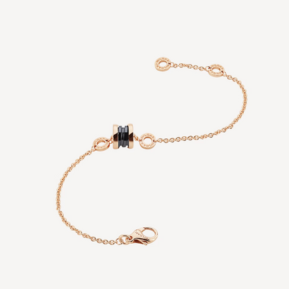 [Baslove]ZERO 1 ARMBAND AUS WEICHEM ROSAGOLD UND SCHWARZER KERAMIK
