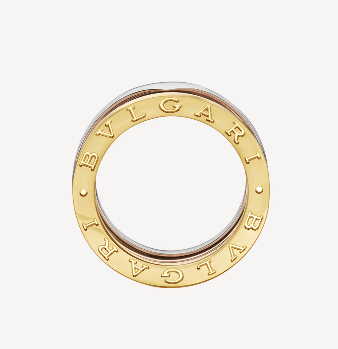 [Baslove]ZERO 1 DREI-BAND-RING IN ROSA, WEISS UND GELB