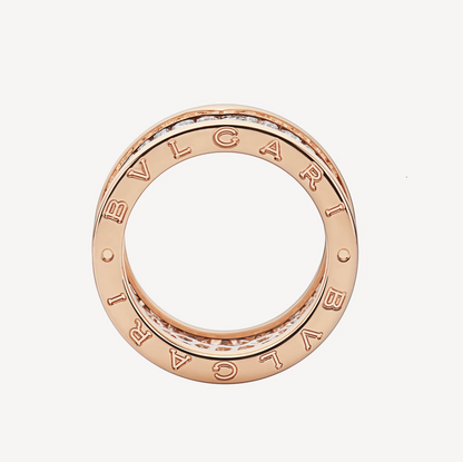 [Baslove]ZERO 1 MIT GEPAPSTETEN DIAMANTEN AUF DEM SPIRALRING