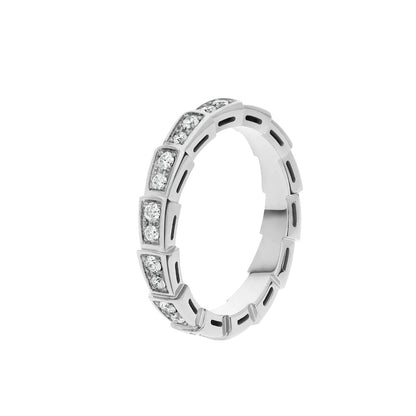 [Baslove]SERPENTI RING SILBER DIAMANT GEPAPERT 3MM
